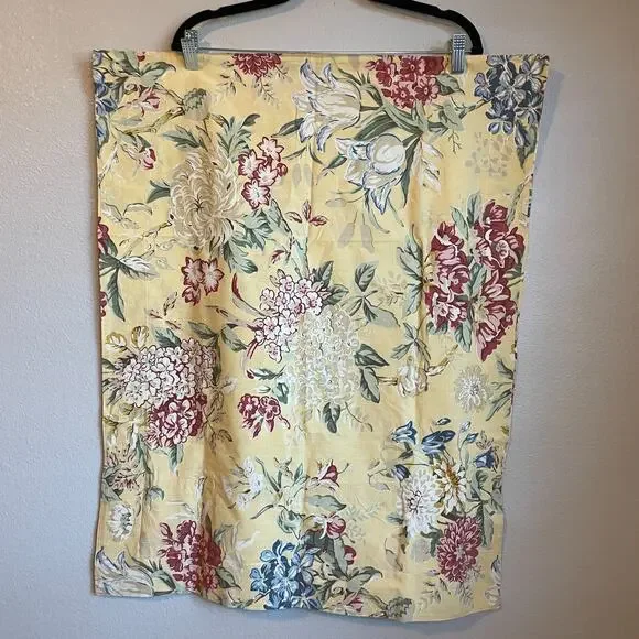 Pottery Barn Elodie Standard Sham Floral Yellow 100% Cotton Pillowcases - Picture 2 of 6